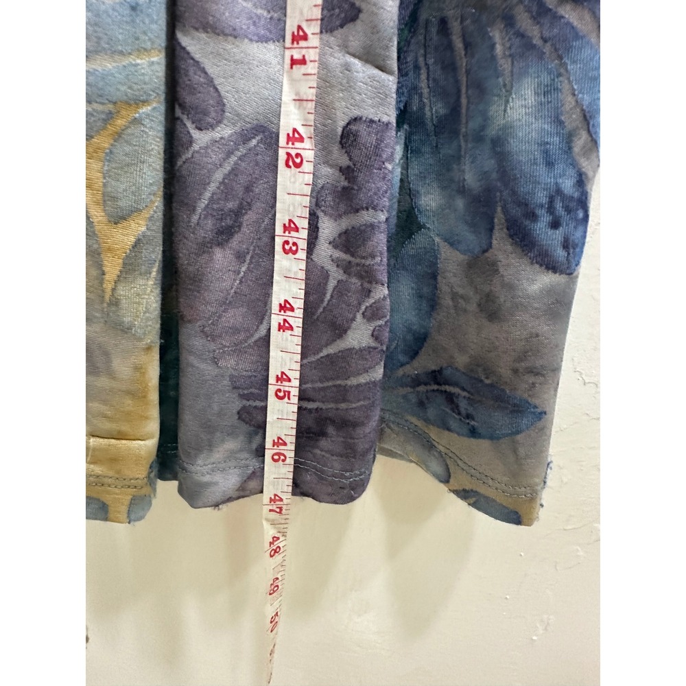 Nina Leonard Floral Burnout Midi Dress 3/4 Sleeve Blue Purple Size M NWT - Picture 7 of 11